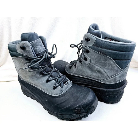 The North Face size 14 Men's Chilkat IV Waterproof Boots Heat Seeker Gray Suede - Picture 11 of 16